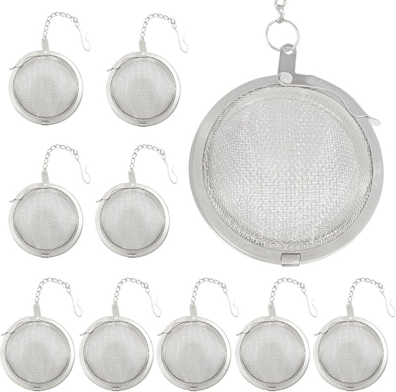 OSVJE 10 PCS Premium Tea Infuser, Upgraded Loose Leaf Tea Steeper Strainer, Extra Fine Mesh Ball for Herbal Spices Seasonings - Image 1